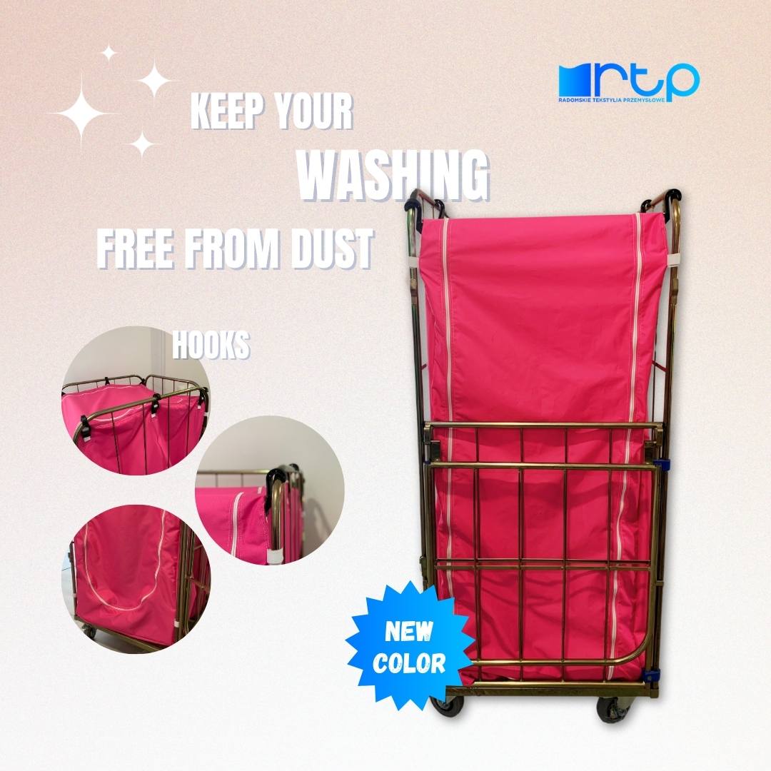 Laundry trolley cover - pink