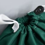 Bacteriostatic green medical laundry bag with carbon thread 90x75 cm