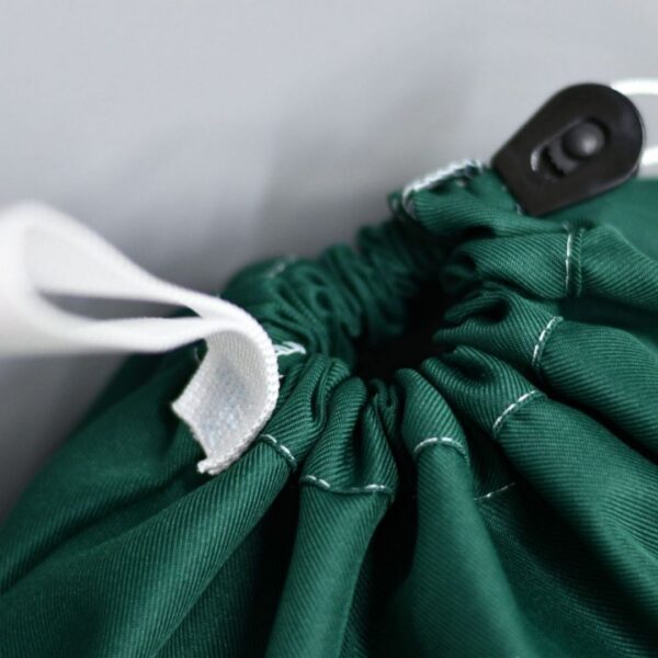 Bacteriostatic green medical laundry bag with carbon thread 90x75 cm