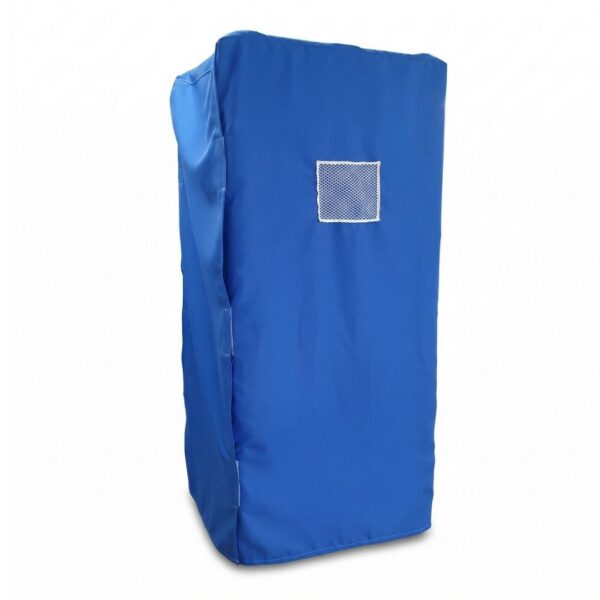 Blue outer cover for a transport trolley with a transparent window for documents – RTP Radom.