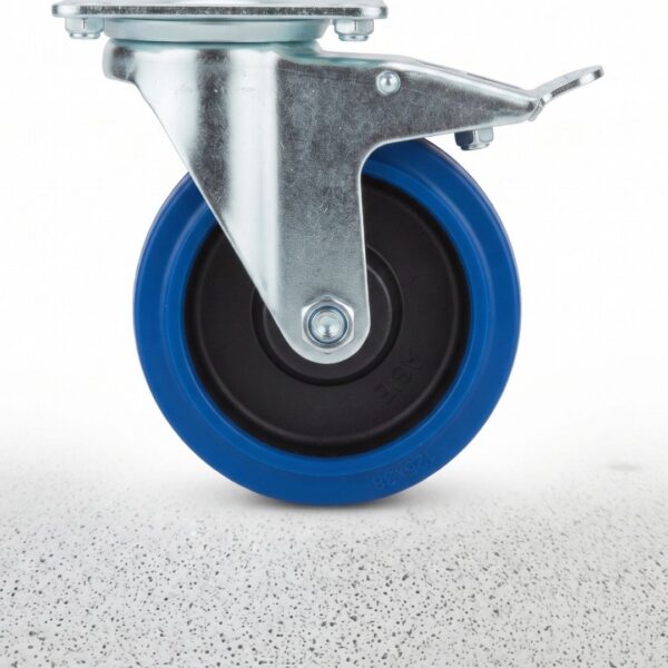 Swivel wheel with brake for laundry trolley – RTP Radom.