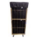 Rear view of laundry trolley with black cover from RTP Radom.