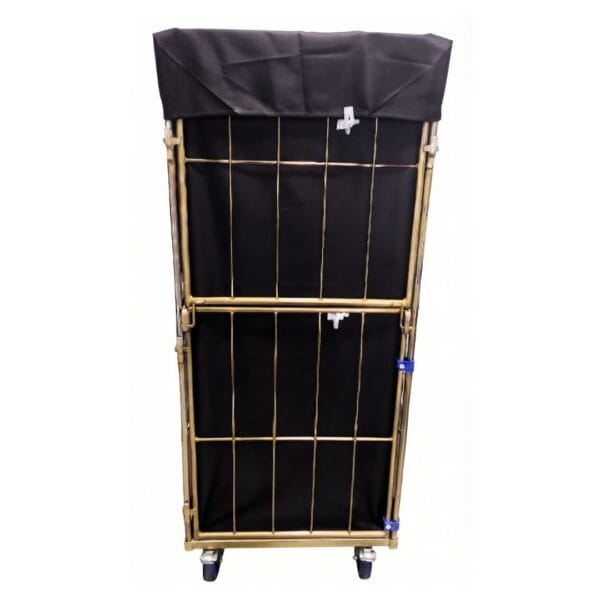 Rear view of laundry trolley with black cover from RTP Radom.