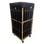 Laundry trolley with closed black cover measuring 685x810x1850 mm – RTP Radom.